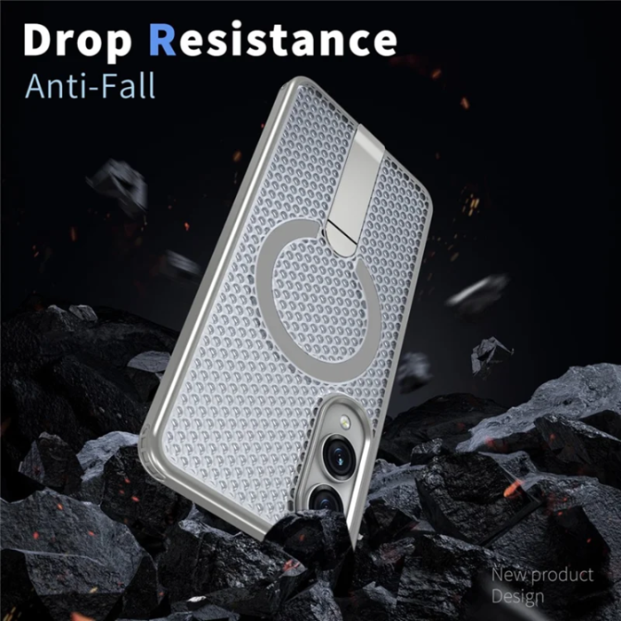 A-One Brand - Mobilskal till Galaxy S25 Edge Magsafe Grid Texture