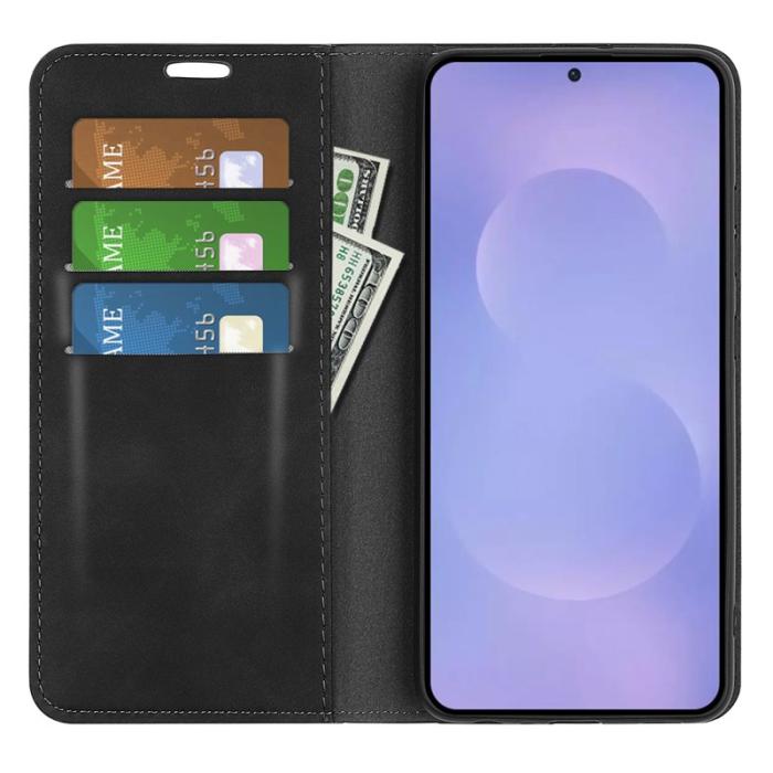 OEM - Samsung Galaxy S26 Fodral KonstLäder Touch - Svart