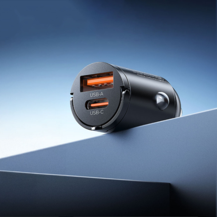 ORICO - ORICO MiniRing Billaddare 30W USB-A + USB-C - Svart