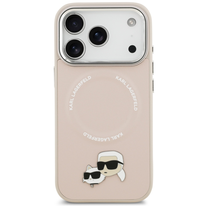 KARL LAGERFELD - Karl Lagerfeld iPhone 17 Pro Max Mobilskal MagSafe Karl Och Choupette Pins