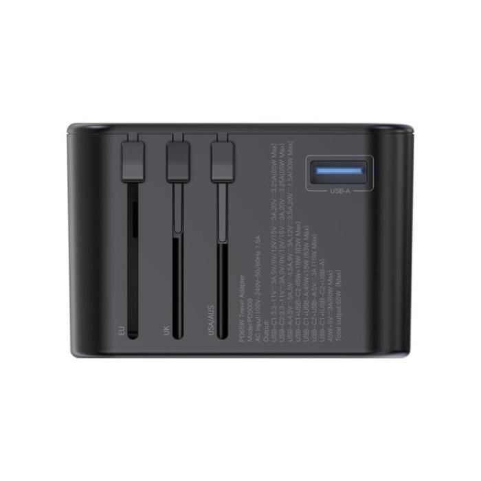 Choetech - Choetech GaN 2 x USB Typ-C 65W PD Snabbladdare - Svart
