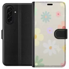 Gustaf - Pl&aring;nboksfodral till Samsung Galaxy A17 5G med fejdande blommor