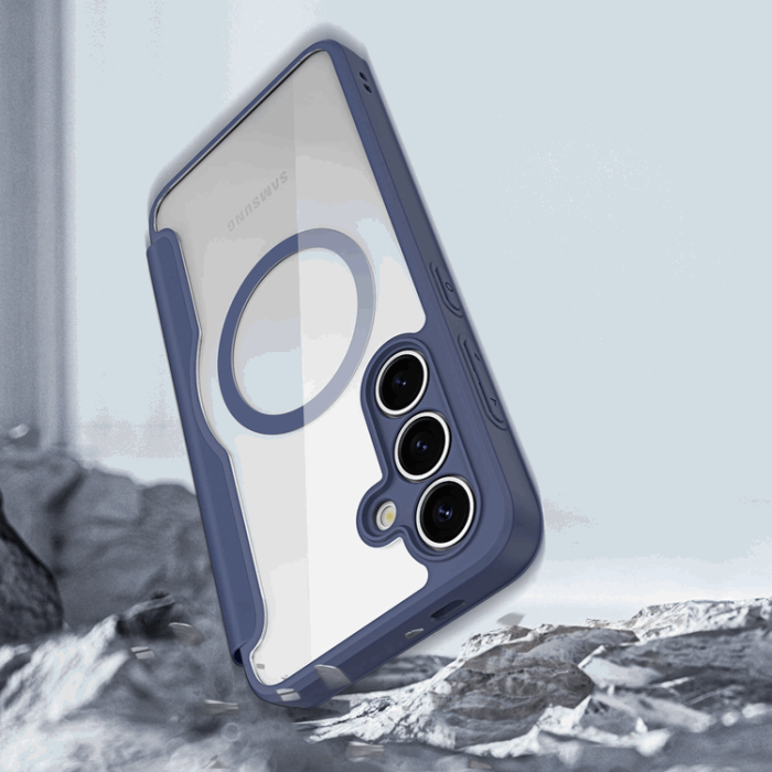 Dux Ducis - Dux Ducis Galaxy S25 Plus Plånboksfodral MagSafe Skin X Pro - Blå