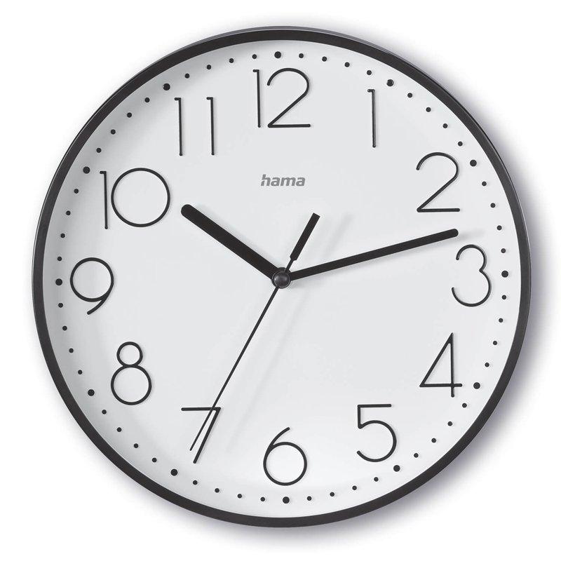 HAMA Väggklocka Salina Diameter 22cm Svart