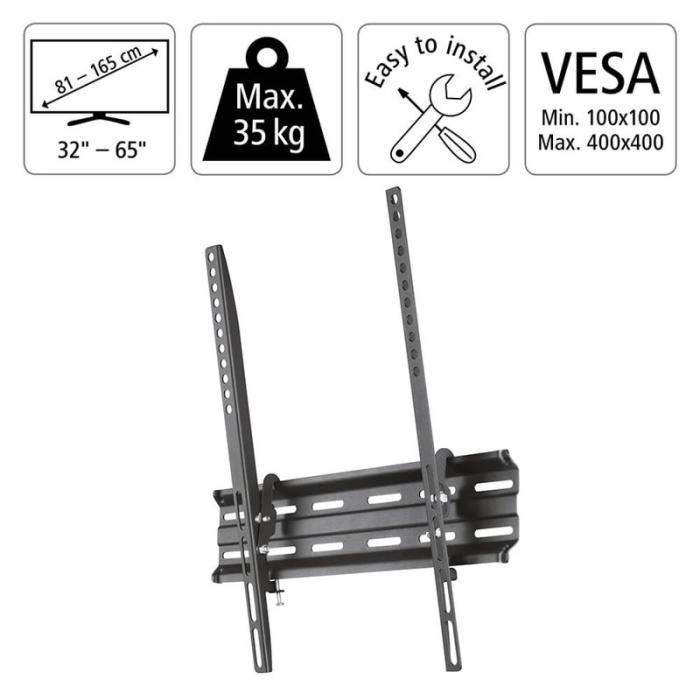 Hama - HAMA Väggfäste Tilt VESA upp till 400x400 65