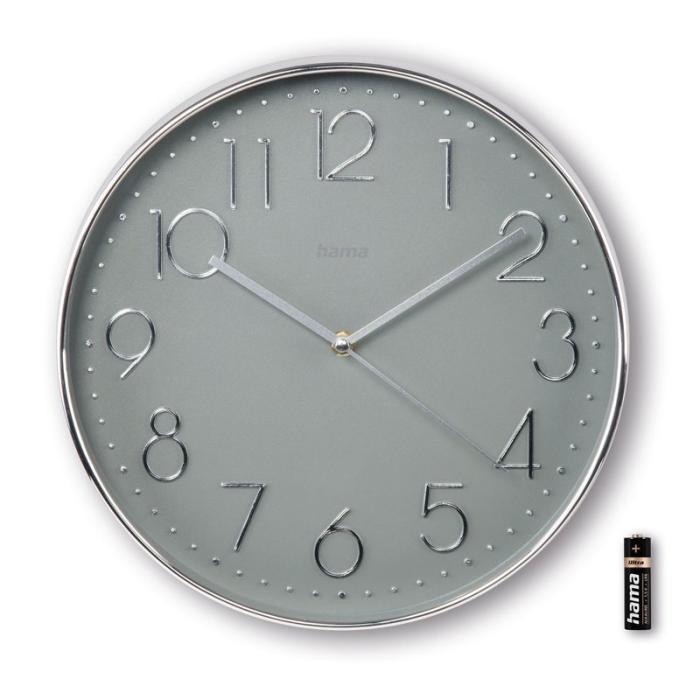 Hama - HAMA Väggklocka Corsica Silver 30cm