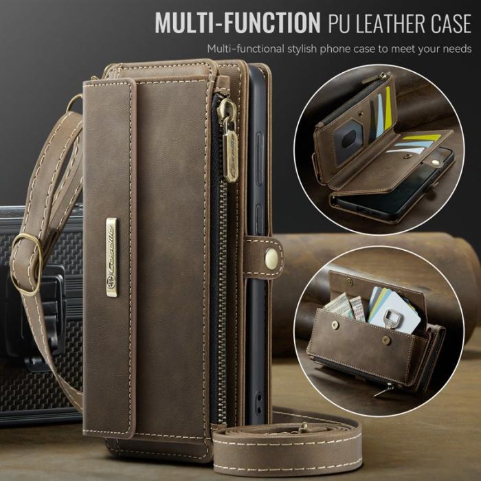 Caseme - CaseMe Plånboksfodral för Samsung Galaxy S26 Konstläder RFID - Brun