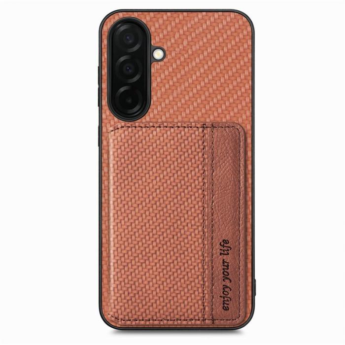 OEM - Mobilfodral för Samsung Galaxy S26 Konstläder RFID - Brun