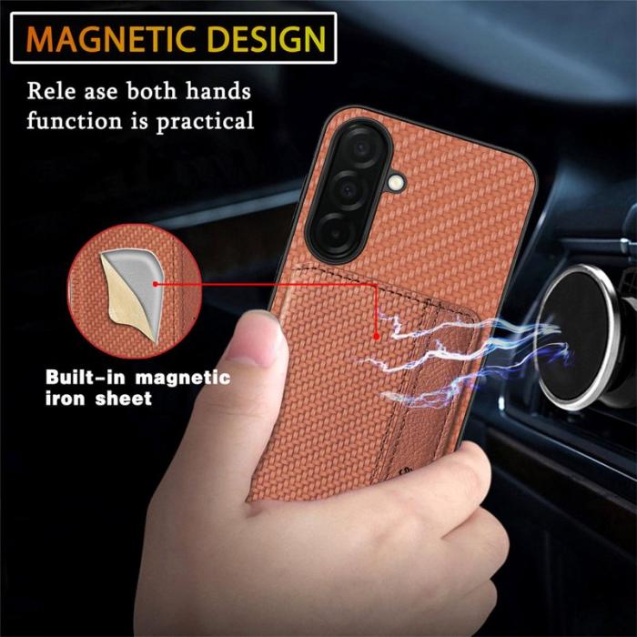 OEM - Mobilfodral för Samsung Galaxy S26 Konstläder RFID - Brun