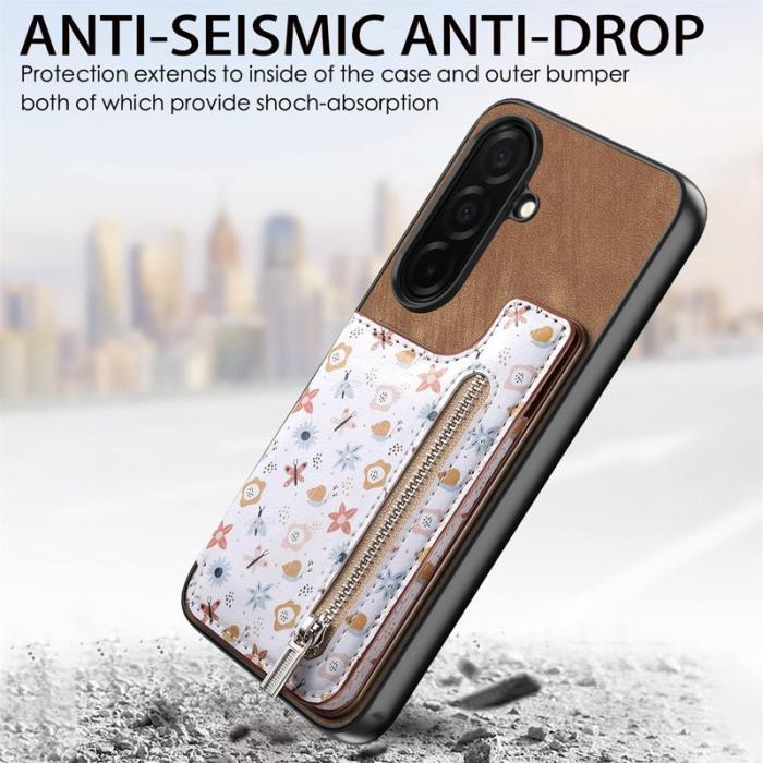 OEM - Mobilfodral för Samsung Galaxy S26 Konstläder RFID - Brun