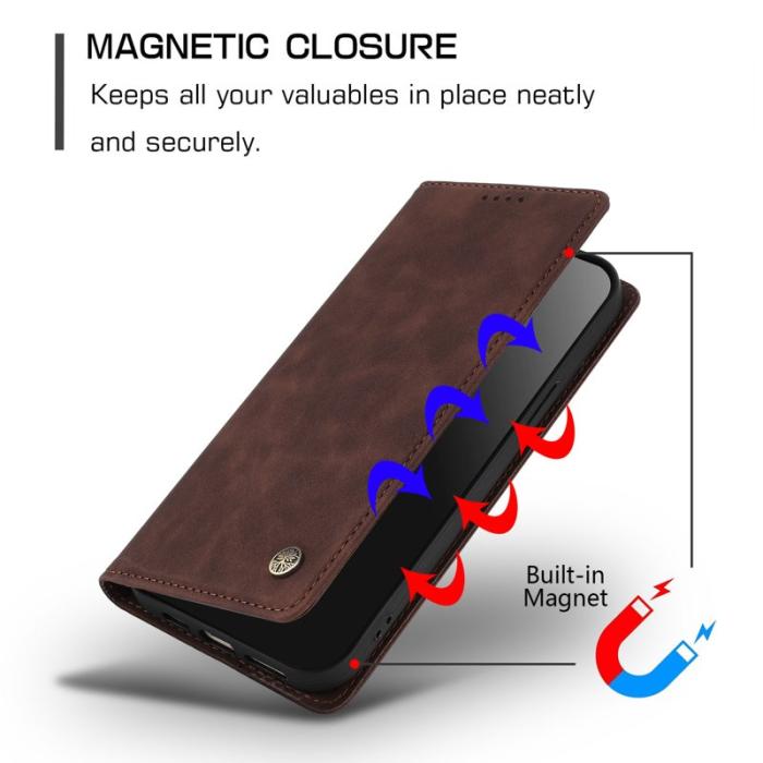 OEM - Plånboksfodral för Samsung Galaxy S26 Konstläder RFID - Brun