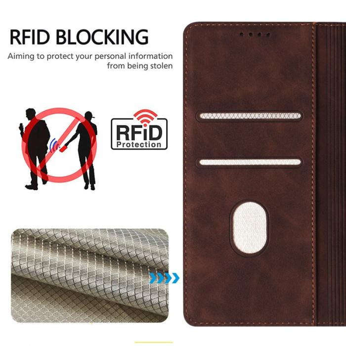 OEM - Plånboksfodral för Samsung Galaxy S26 Konstläder RFID - Brun