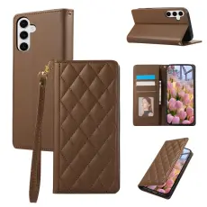 OEM - Pl&aring;nboksfodral f&ouml;r Samsung Galaxy S26 Konstl&auml;der RFID - Brun