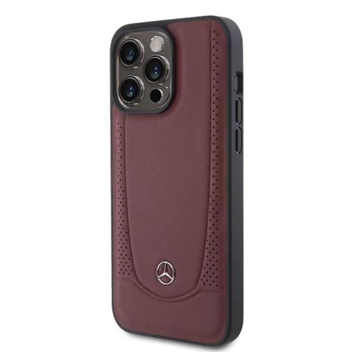 Mercedes - Mercedes iPhone 15 Pro Mobilskal Läder Urban - Röd
