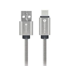 Forcell - Forcell USB-A till USB-C 66W Kabel 3A 1m QC4.0 C234 - Silver