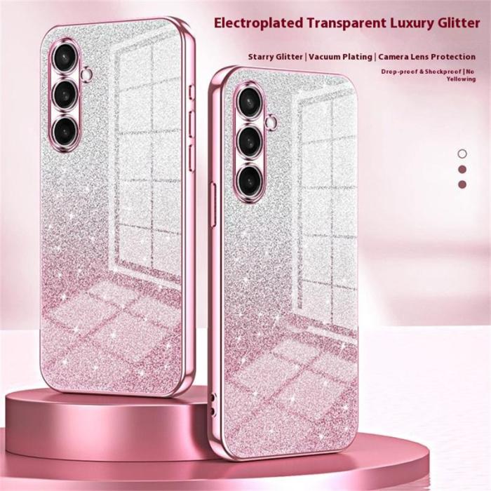 OEM - Mobilskal för Samsung Galaxy S26 Elektroplätering Glitter TPU - Svart