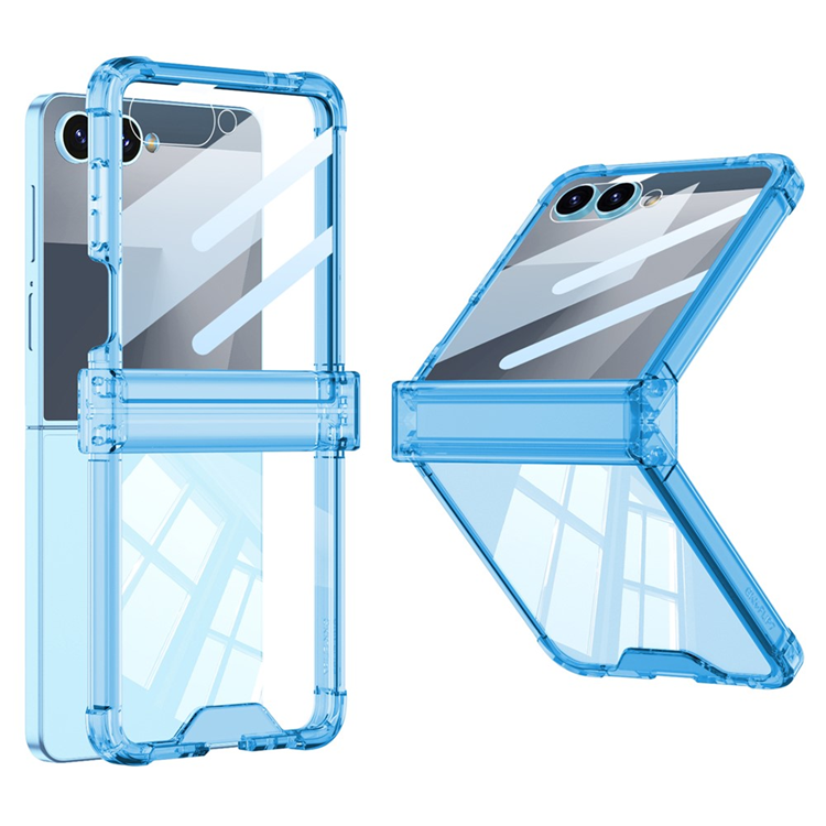 GKK Galaxy Z Flip 7 Mobilskal med Back Film Airbag Hinge - Blå | 2353 | AlltMobil