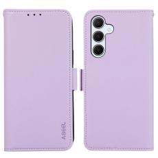 ABEEL - ABEEL Samsung Galaxy A34 5G Folio Konstl&auml;der Pl&aring;nboksfodral RFID-Skydd Lila