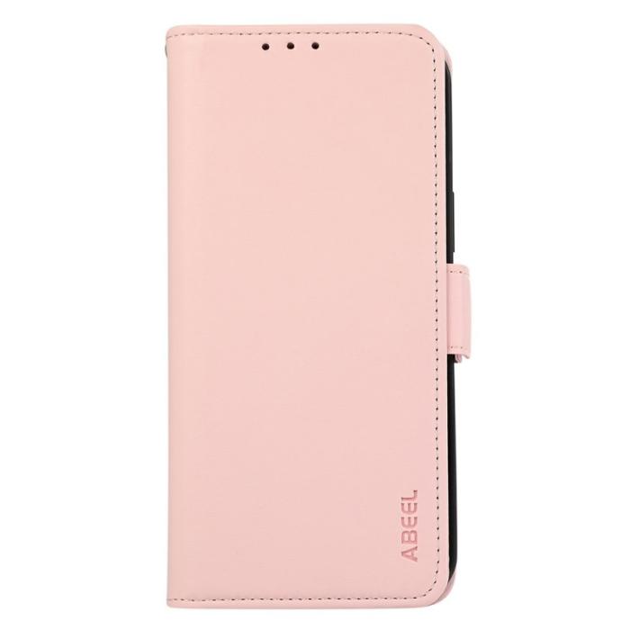 ABEEL - ABEEL Samsung Galaxy A34 5G Folio Konstläder Plånboksfodral RFID-Skydd Rosa