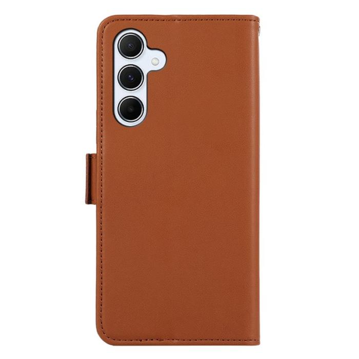 ABEEL - ABEEL Samsung Galaxy A34 5G Folio Konstläder Plånboksfodral RFID-Skydd Brun