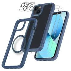 Boom of Sweden - [6in1] BOOM iPhone 14 Plus Skal - Kameralinsskydd - Härdat Glas - MagSafe Ring