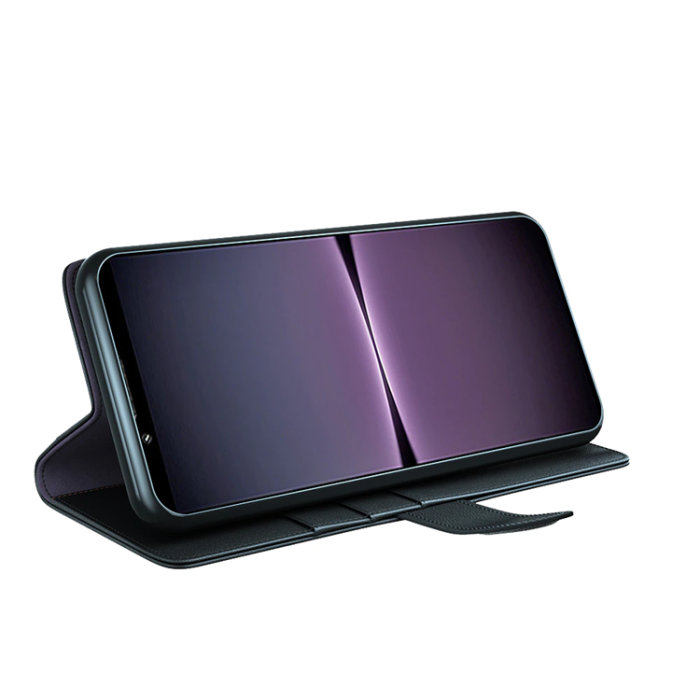 OEM - Sony Xperia 1 IV Plånboksfodral Äkta Läder - Svart