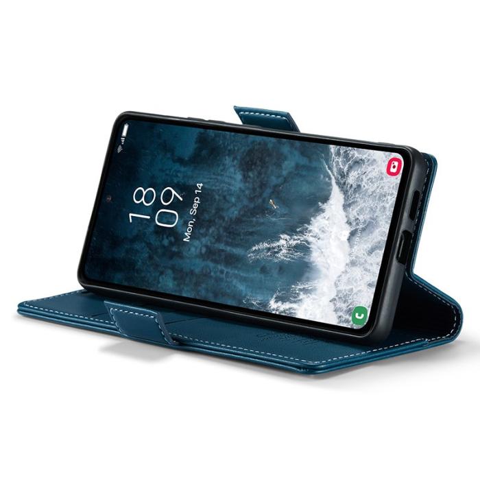 Caseme - CASEME Plånboksfodral Konstläder till Samsung Galaxy S23 FE - Blå