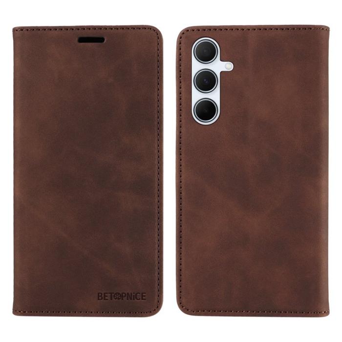 BETOPNICE - BETOPNICE 003 för Samsung Galaxy A56 5G Plånboksfodral Konstläder - Brun