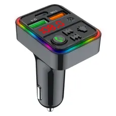 A-One Brand - Billaddare 25W 2xUSB-A 1xUSB-C med Musikspelare PDF18 - Svart