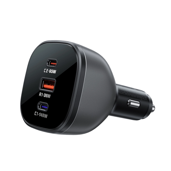 Acefast - Acefast Billaddare 165W 2x USB-C/1x USB-A - Svart