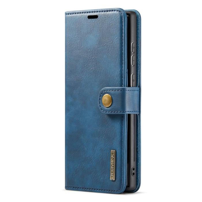 DG.MING - DG.MING Samsung Galaxy S25 Ultra Plånboksfodral Äkta Läder Avtagbart - Blå