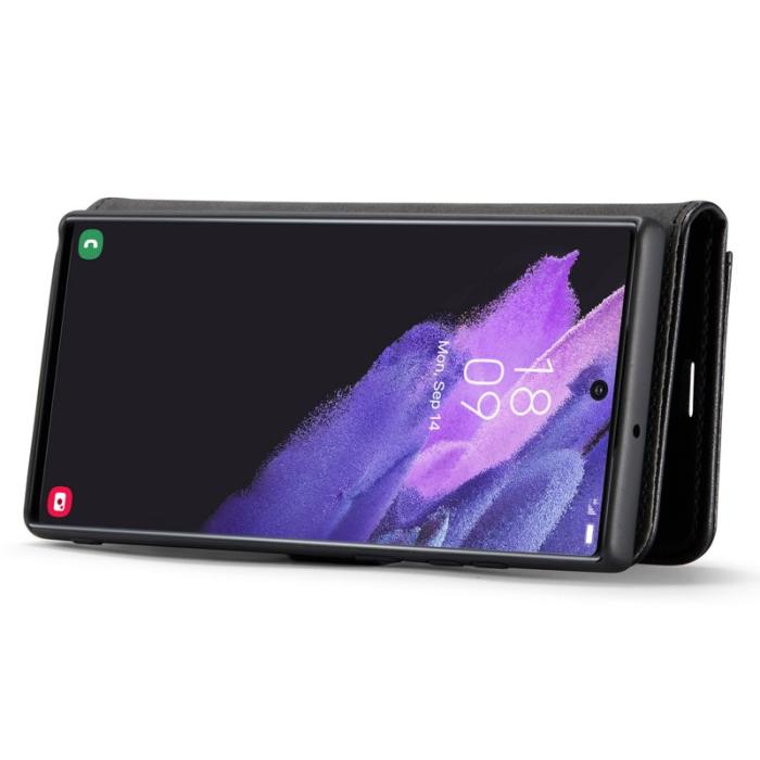 DG.MING - DG.MING Samsung Galaxy S25 Ultra Plånboksfodral Äkta läder Svart
