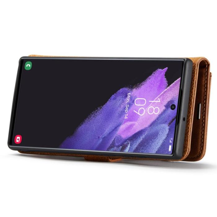 DG.MING - DG.MING Samsung Galaxy S25 Ultra Plånboksfodral Äkta läder - Brun