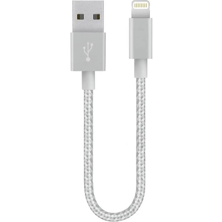 SiGN USB-A till Lightning Kabel 12W 0.25m - Silver/Nylon | 3541 | AlltMobil