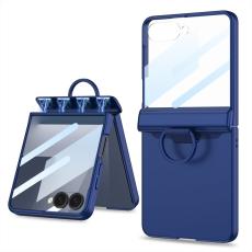 GKK - GKK Samsung Galaxy Z Flip7 Fodral Magnetisk Hinge H&aring;rd PC - Bl&aring;
