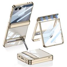 GKK - GKK Samsung Galaxy Z Flip7 Fodral Magnetisk Hinge PC - Champagne Guld