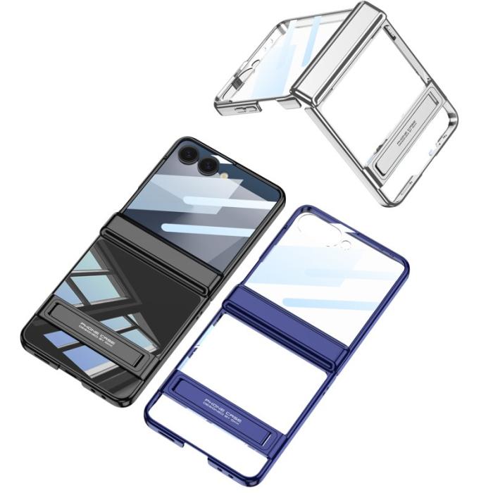 GKK - GKK Samsung Galaxy Z Flip7 Fodral Magnetisk Hinge PC - Champagne Guld