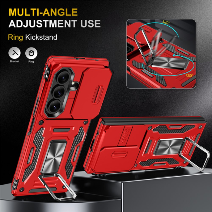 A-One Brand - Galaxy Z Fold7 5G Mobilskal Kickstand Slide - Röd