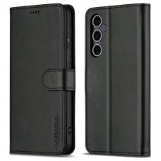 LC.imeeke - LC.IMEEKE Samsung Galaxy A16 Pl&aring;nboksfodral Konstl&auml;der - Svart