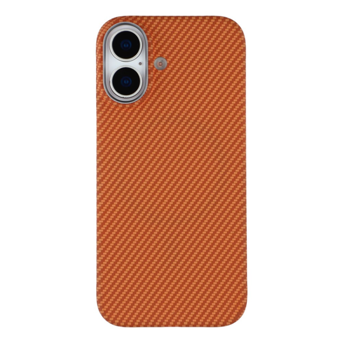 A-One Brand - iPhone 17 Mobilskal MagSafe Carbon Fiber - Fin Linje Orange