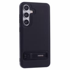X-Level - X-LEVEL Mobilskal till Samsung Galaxy S25 L&auml;der Coated TPU Svart