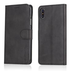 LC.imeeke - LC.IMEEKE Stand Pl&aring;nboksfodral f&ouml;r iPhone X - Konstl&auml;der - Svart