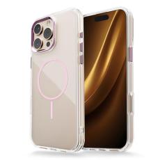OEM - iPhone 15 Mobilskal MagSafe Clear Thin - Rosa