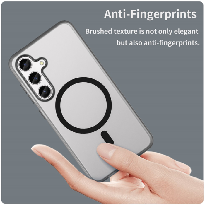 A-One Brand - Galaxy S25 Plus/S24 Plus Mobilskal MagSafe Frost - Svart
