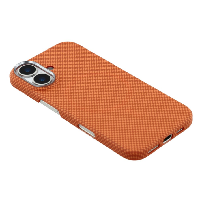 A-One Brand - iPhone 17 Mobilskal MagSafe Carbon Fiber - Orange
