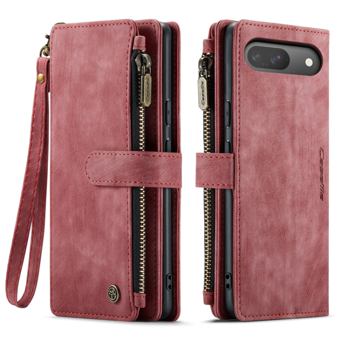 Caseme - CASEME Google Pixel 10 Pro/10 Plånboksfodral Zipper C30 - Röd