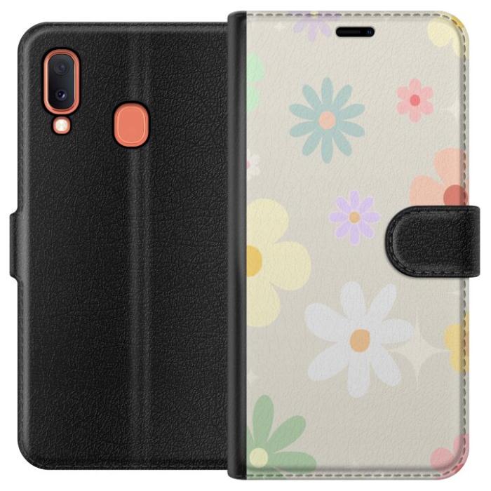 iSecrets - Plånboksfodral till Samsung Galaxy A20e med fejdande blommor