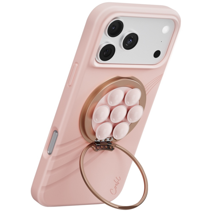 TELESIN - UNIQ Magsafe Mobilhållare Coehl Luna med Spegel Och Sugkopp - Rosa