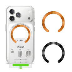 Tech-Protect - Tech-Protect 2-Pack MagSafe Magnetic Ring MMP-210 - Svart/Orange