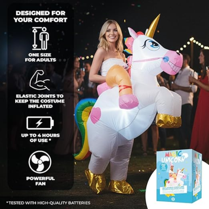 Original Cup - Original Cup Magic Unicorn Uppblåsbar Kostym – Rolig & Premium för vuxna